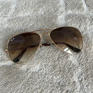 Ray Ban Brown Gradient Large Aviators